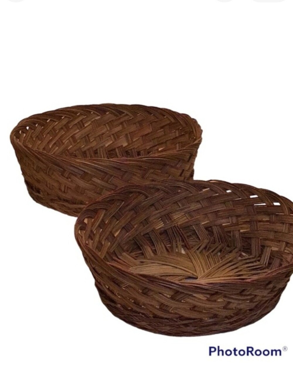 💚 FREE with any purchase ⭐️ Set of 2 BOHO style round baskets